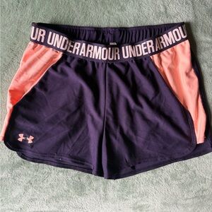 Under Armour Women's Purple and Pink Shorts